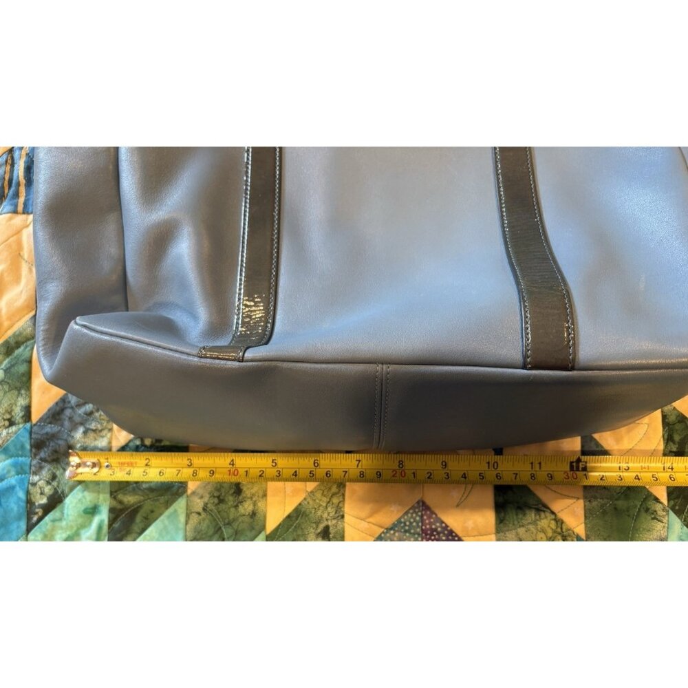 Vtg Coach Large Leather Hobo Shoulder Blue Teal Gallery Tote Bag Purse 2004 EUC - Picture 14 of 16
